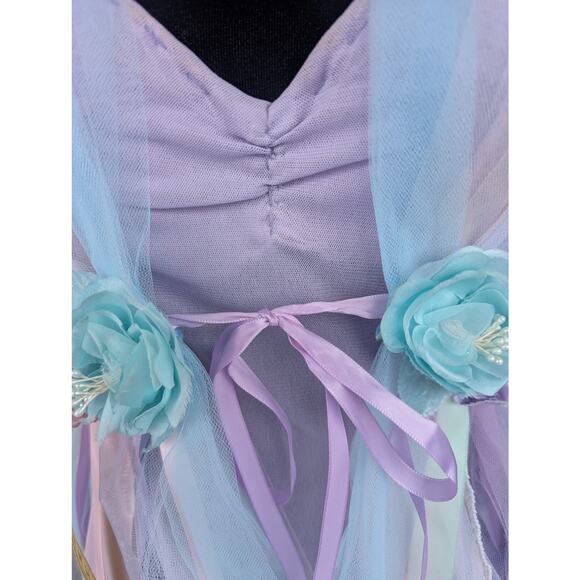💜Handmade Fairy Pixie Dress – Lavender with Floral Tulle – 36B Base - Picture 5 of 10